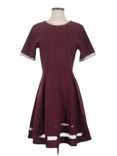 Pre-owned Mi Ami Casual Dress In Burgundy