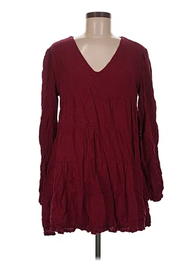 Pre-owned Mi Ami Casual Dress In Burgundy