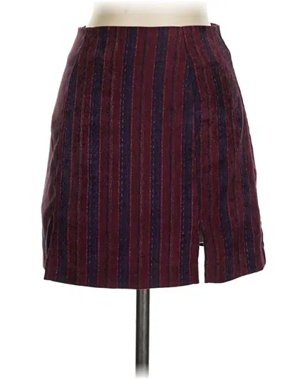 Pre-owned Mi Ami Casual Skirt In Burgundy