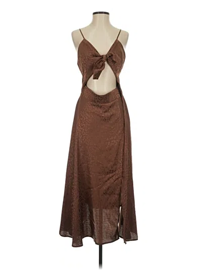 Pre-owned Mi Ami Cocktail Dress In Brown