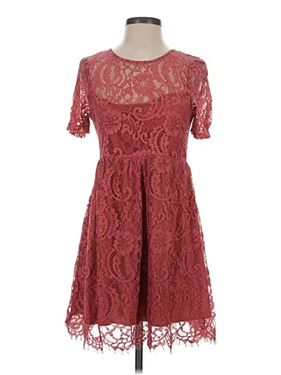 Pre-owned Mi Ami Cocktail Dress In Burgundy