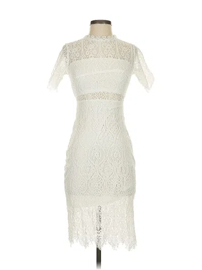 Pre-owned Mi Ami Cocktail Dress In White