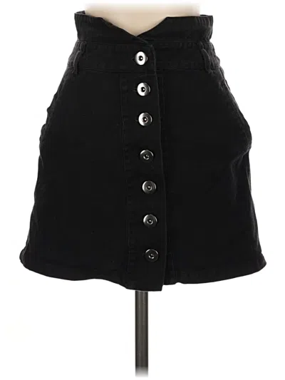 Pre-owned Mi Ami Denim Skirt In Black