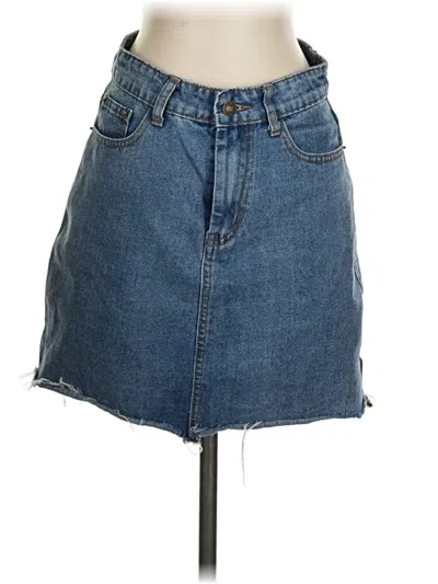 Pre-owned Mi Ami Denim Skirt In Blue