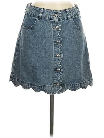 Pre-owned Mi Ami Denim Skirt In Blue