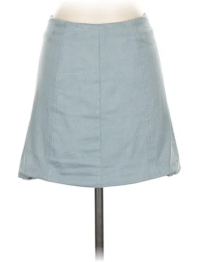 Pre-owned Mi Ami Faux Leather Skirt In Blue