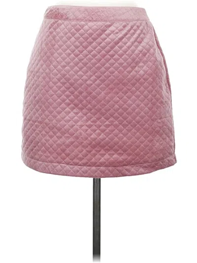 Pre-owned Mi Ami Faux Leather Skirt In Pink
