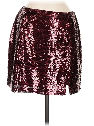 Pre-owned Mi Ami Formal Skirt In Burgundy