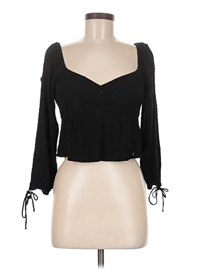 Pre-owned Mi Ami Long Sleeve Blouse In Black