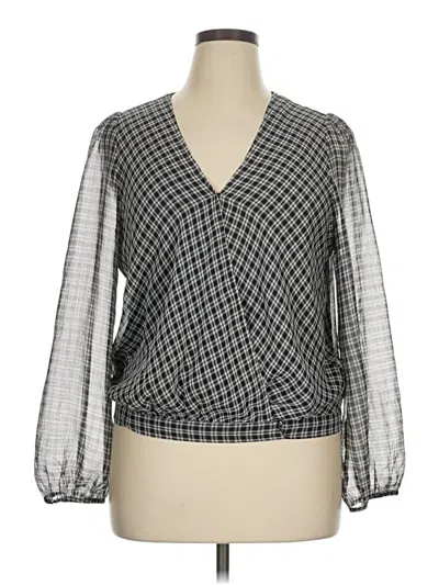 Pre-owned Mi Ami Long Sleeve Blouse In Gray