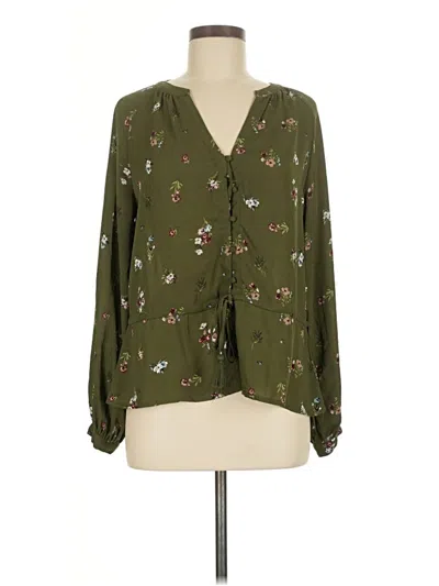 Pre-owned Mi Ami Long Sleeve Blouse In Green