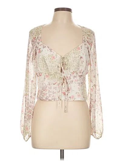 Pre-owned Mi Ami Long Sleeve Blouse In Ivory