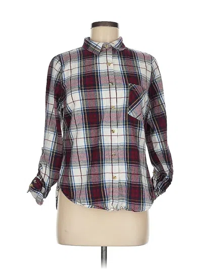 Pre-owned Mi Ami Long Sleeve Button Down Shirt In Burgundy