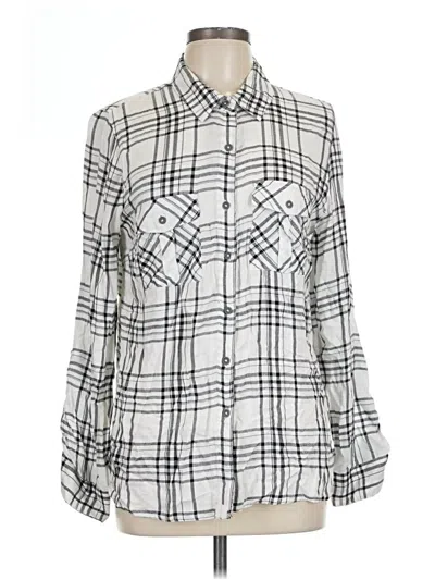 Pre-owned Mi Ami Long Sleeve Henley Shirt In Silver