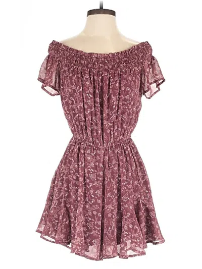 Pre-owned Mi Ami Romper In Burgundy