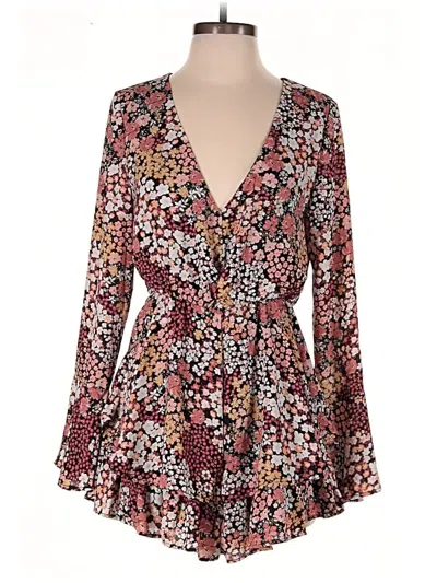 Pre-owned Mi Ami Romper In Burgundy