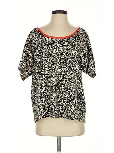 Pre-owned Mi Ami Short Sleeve Blouse In Black