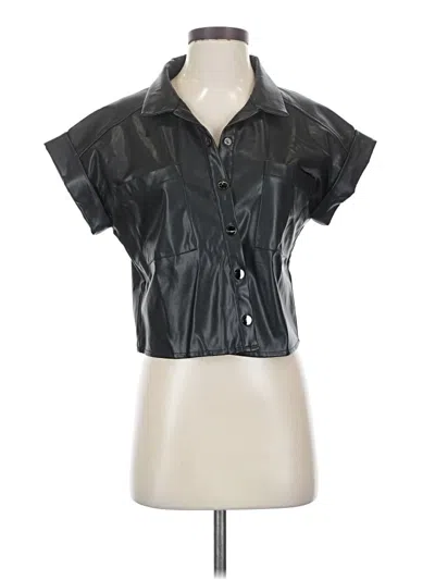 Pre-owned Mi Ami Short Sleeve Blouse In Black