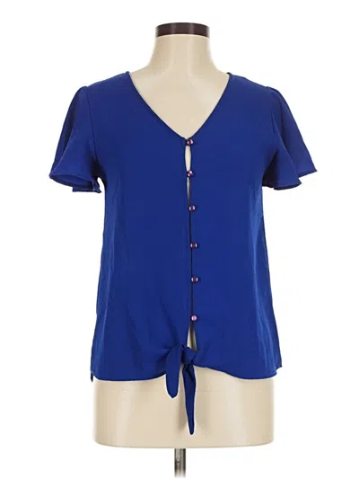 Pre-owned Mi Ami Short Sleeve Blouse In Blue