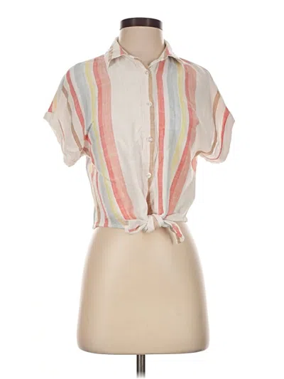 Pre-owned Mi Ami Short Sleeve Blouse In Ivory