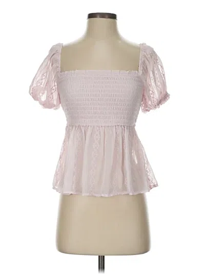 Mi Ami Short Sleeve Blouse In Pink