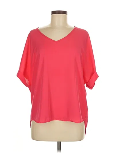 Pre-owned Mi Ami Short Sleeve Blouse In Red