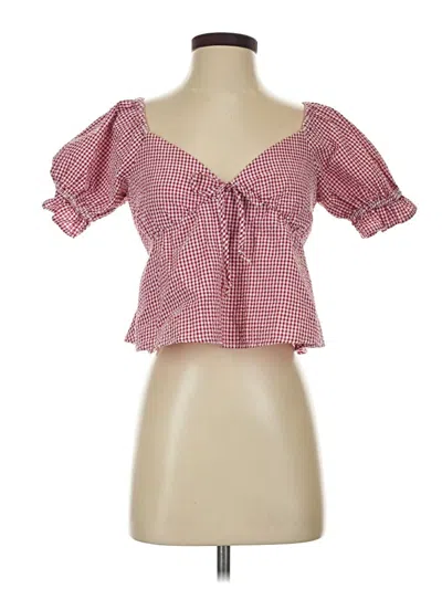 Pre-owned Mi Ami Short Sleeve Blouse In Red