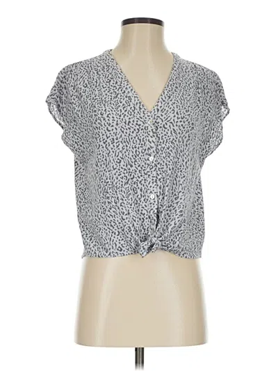 Pre-owned Mi Ami Short Sleeve Blouse In Silver