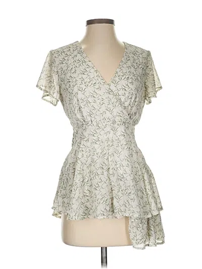 Pre-owned Mi Ami Short Sleeve Blouse In White