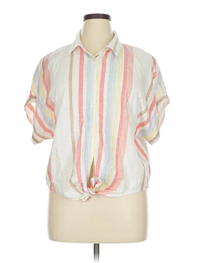 Pre-owned Mi Ami Short Sleeve Blouse In White