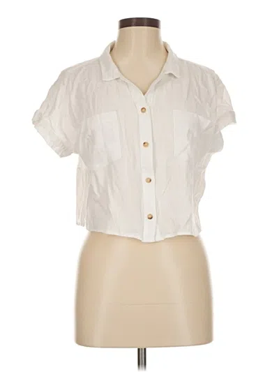 Pre-owned Mi Ami Short Sleeve Blouse In White