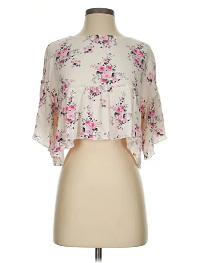 Pre-owned Mi Ami Short Sleeve Top Ivory Tops In White