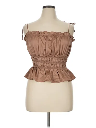 Pre-owned Mi Ami Sleeveless Blouse In Brown