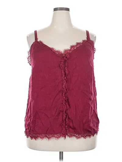 Pre-owned Mi Ami Sleeveless Blouse In Burgundy