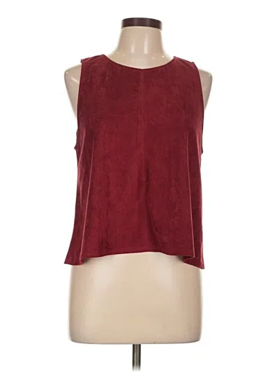 Pre-owned Mi Ami Sleeveless Blouse In Burgundy
