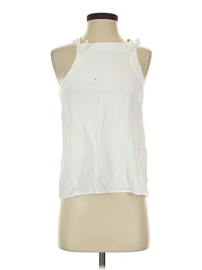 Pre-owned Mi Ami Sleeveless Blouse In White
