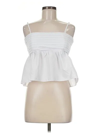 Pre-owned Mi Ami Sleeveless Blouse In White