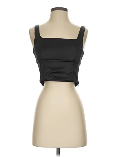 Pre-owned Mi Ami Sleeveless Top Black Sweetheart Neckline Tops