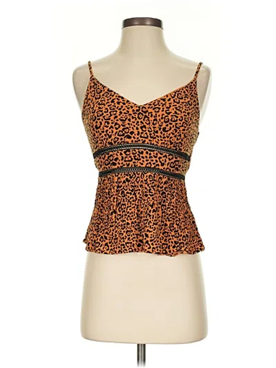 Pre-owned Mi Ami Sleeveless Top Orange Sweetheart Neckline Tops