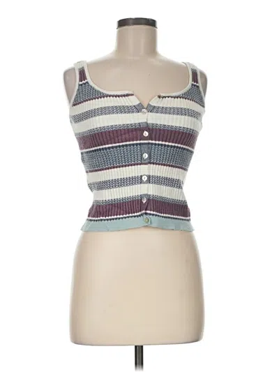 Pre-owned Mi Ami Tank Top Blue Sweetheart Neckline Tops
