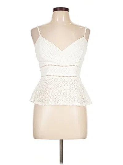 Pre-owned Mi Ami Tank Top Ivory Strapless Neckline Tops