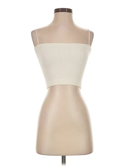 Pre-owned Mi Ami Tube Top Ivory Strapless Neckline Tops