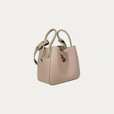 Mi Bolsa London Cotswolds Genuine Pebble Leather Crossbody Bag In Gray