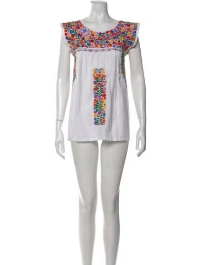 Pre-owned Mi Golondrina Printed Mini Dress In Multi