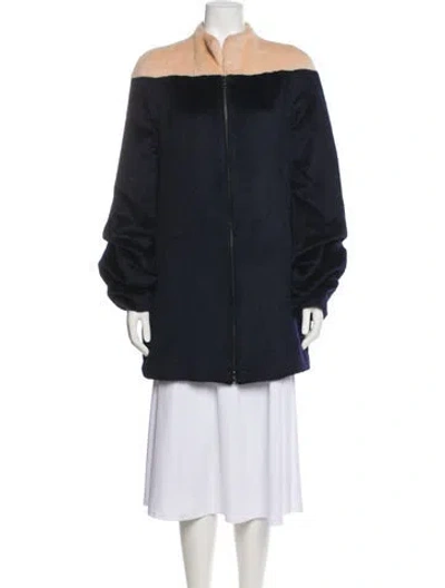 Pre-owned Mi Jong Lee Alpaca Parka In Black