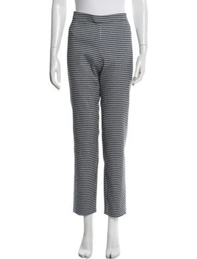Pre-owned Mi Jong Lee Plaid Print Straight Leg Pants W/ Tags In Multi