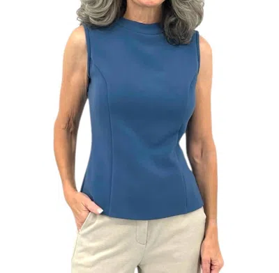 Mi Jong Lee Women's Double Face Sleeveless Top In Blue