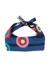 Mi Mi Sol Abstract-print Bow-detail Headband In Blue