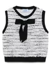Mi Mi Sol Bouclé Vest In White