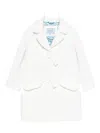Mi Mi Sol Kids' Bow-detail Coat In White